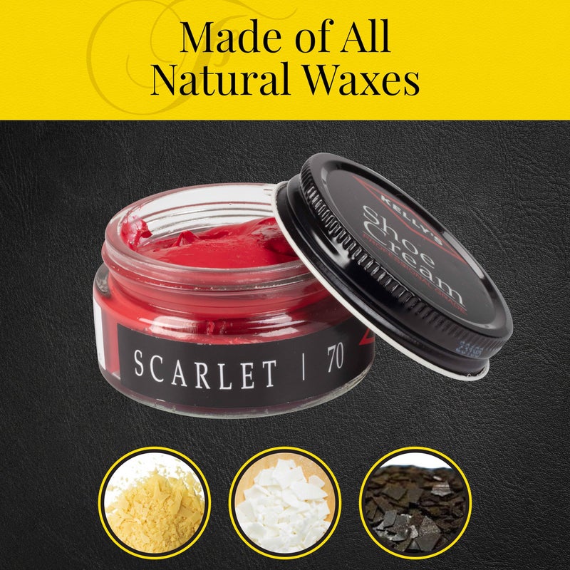 KELLYS Kelly's Scarlet Shoe Polish 1.5 oz - Professional Leather Shoe Cream - Image 3